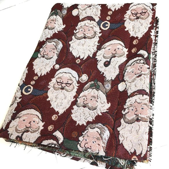 Vintage Santa Faces tapestry fabric 2 yards 
Christmas projects or gifts. - Picture 6 of 13